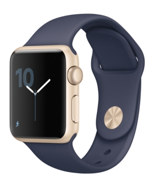 UPC 190198397393 product image for Apple Watch Series 2 38mm Gold Aluminum Case with Midnight Blue Sport Band | upcitemdb.com