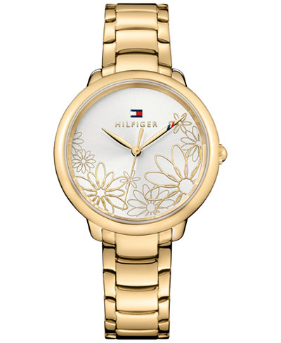 Tommy Hilfiger Women's Gold-Tone Bracelet Watch 36mm 1781781, a Macy's Exclusive Style