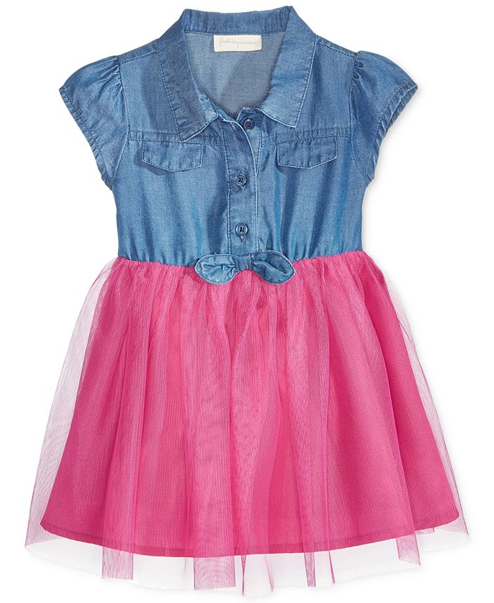 Baby girl denim shop and tulle dress