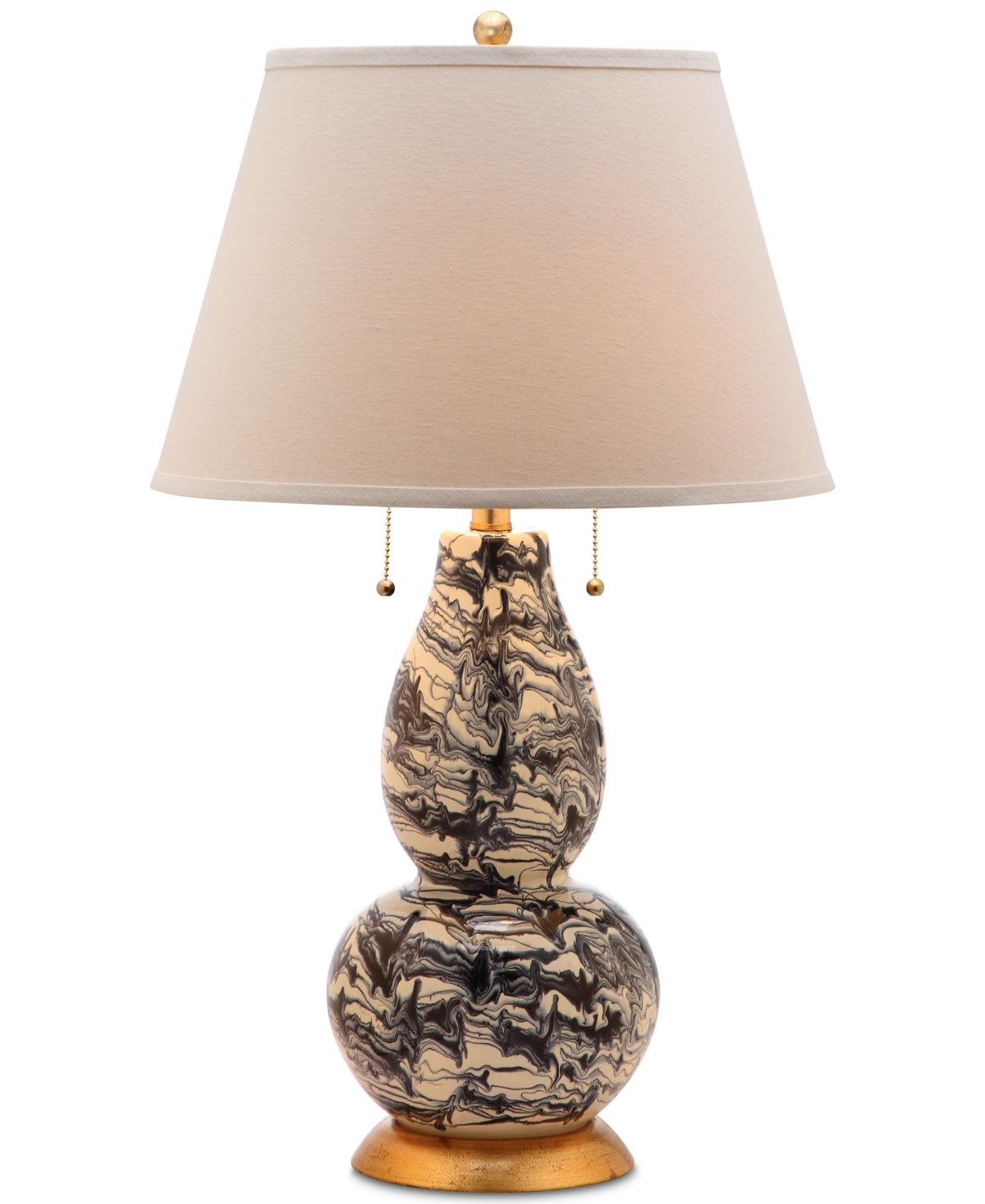 Safavieh Set Of 2 Swirls Table Lamps In Black,white