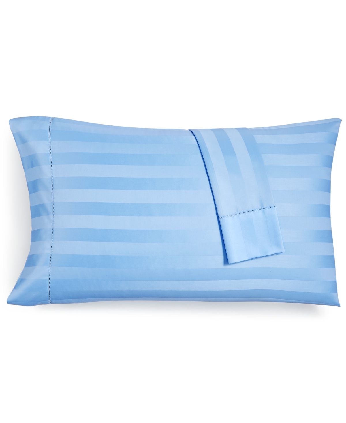 Charter Club Damask 1.5" Stripe 550 Thread Count 100% Cotton Pillowcase Pair, Standard, Created For Macy's In Cornflower