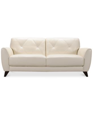 Myia 82" Tufted Back Leather Sofa and 62" Loveseat Set