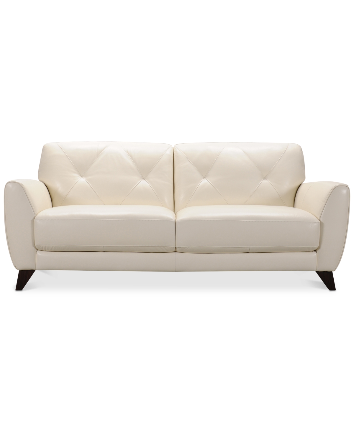 Myia Tufted Back Leather Sofa and Loveseat Set, Created for Macy's