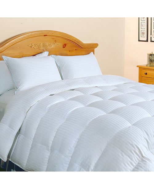 Blue Ridge 500 Thread Count Damask Stripe King Down Comforter