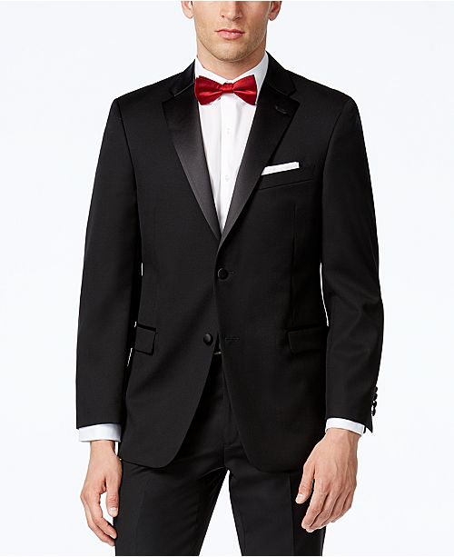 Tommy Hilfiger Black Classic-Fit Tuxedo Suit Separates - Suits ...