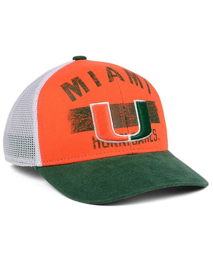 Casquette NCAA Miami Hurricanes Trucker Mesh Snapback - Vert/Khaki - Visière Courbée