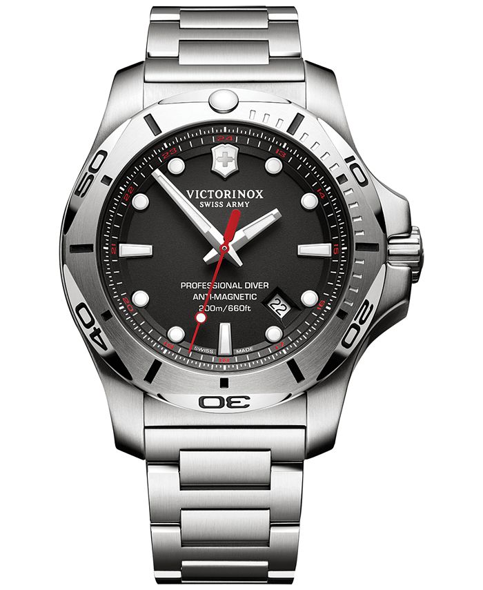 Victorinox - Men's I.N.O.X. Professional Diver Stainless Steel Bracelet Watch 45mm 241781