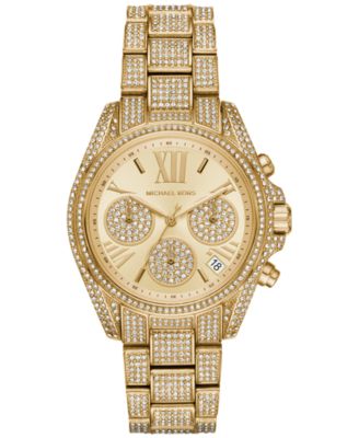 michael kors gold watch with crystals