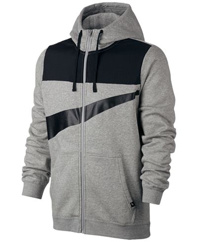 Nike Men's Sportswear Full-Zip Logo Hoodie - Hoodies & Sweatshirts ...