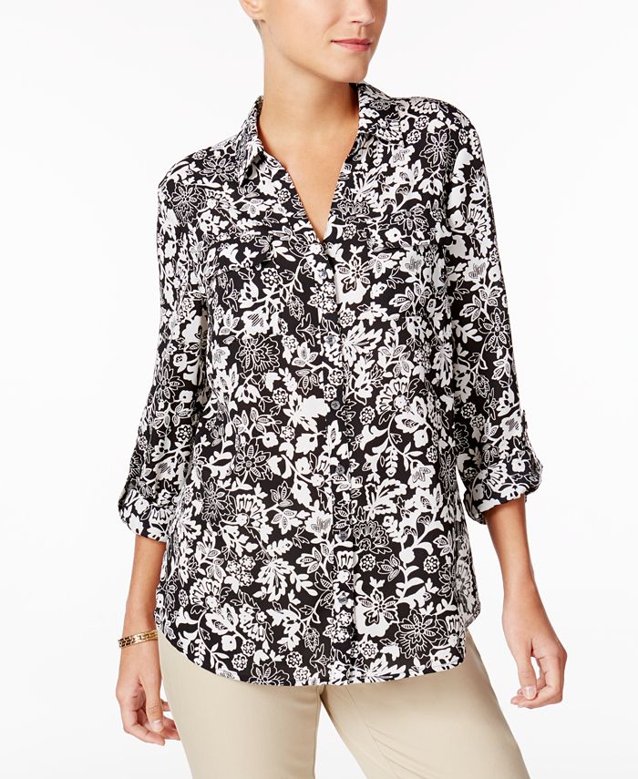 charter club petite blouses