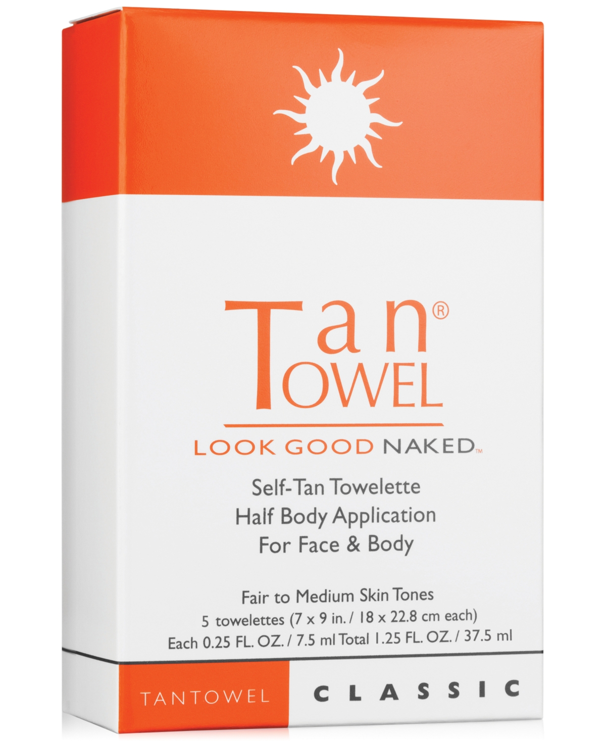 Half Body Classic Self-Tan Towelette, 5-Pk.