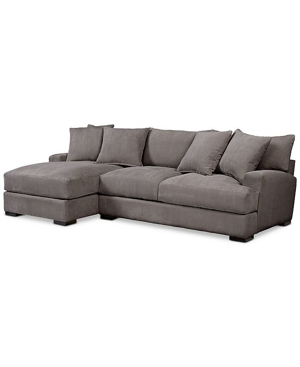 Furniture Rhyder 2Pc. Fabric Sectional Sofa with Chaise, Created for