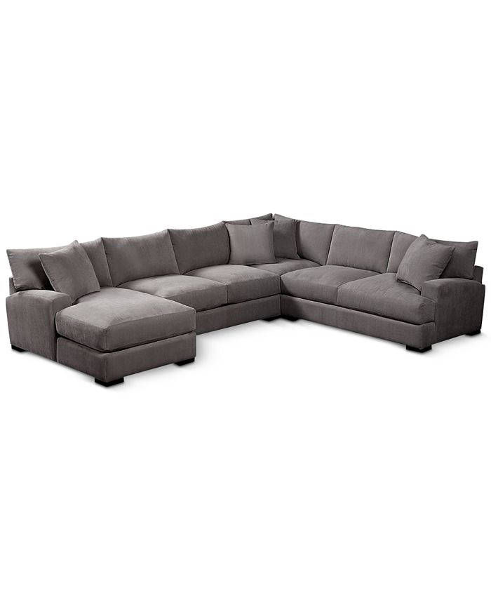 Furniture - Rhyder 4-Pc. Fabric Sectional with Chaise