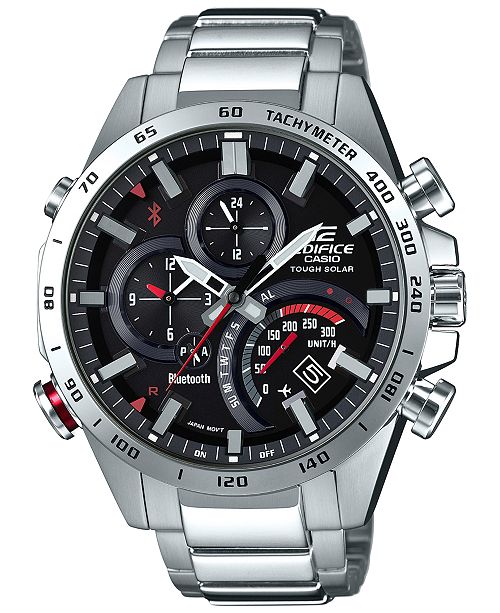 edifice g shock stainless steel dual time
