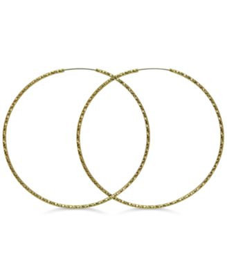 GUESS - Textured Extra-Large Hoop Earrings