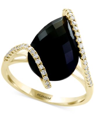 EFFY Collection - Onyx (15 x 10mm) & Diamond (1/5 ct. t.w.) Ring in 14k Gold