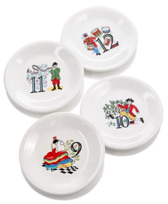 Fiesta - Twelve Days of Christmas Set of 4 Salad/Dessert Plates, Third Series in a Series of Three