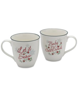 Winterberry - 2-Pc.  Cold & Snow Mugs Set