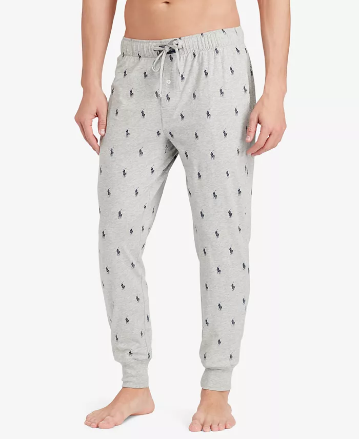 Men's Lightweight Cotton Logo Pajama Pants - thumbnail 4