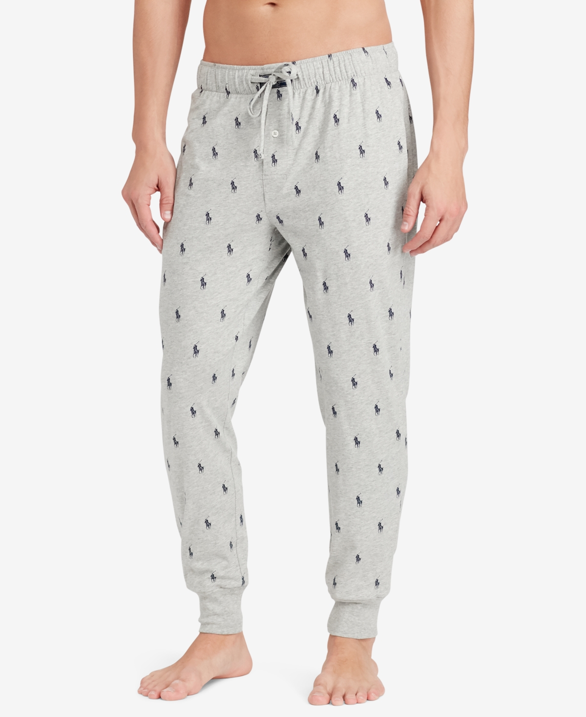 Men's Lightweight Cotton Logo Pajama Pants - Andover Heather