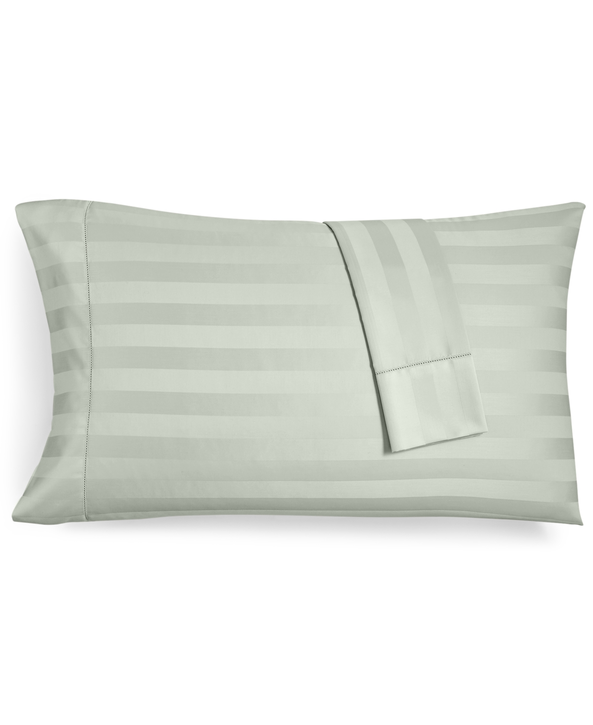 Charter Club Damask 1.5" Stripe 550 Thread Count 100% Cotton Pillowcase Pair, King, Created For Macy's Bedding In Glacier