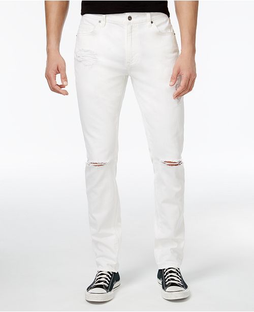 American Rag Men's White Ripped Jeans, Created for Macy's & Reviews ...