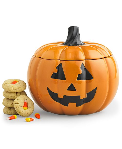 Martha Stewart Collection JackOLantern Cookie Jar, Created for Macy's