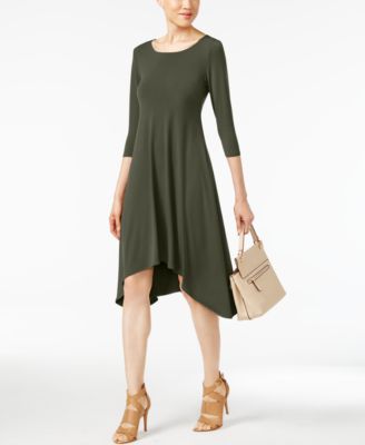 Alfani Knit Handkerchief-Hem Dress, Created For Macy's - Macy's