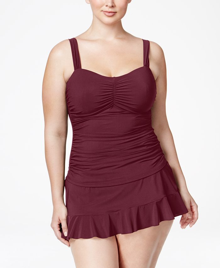 Profile by Gottex Plus Size Ruffled Swim Skirt - Macy's