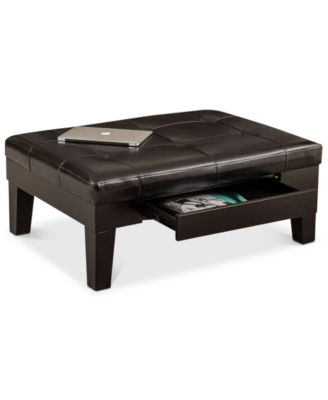 Noble House - Floyde Storage Ottoman, Quick Ship