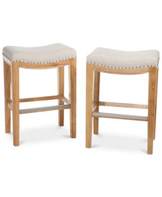 Noble House - Edley Backless Barstool (Set of 2), Quick Ship