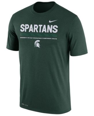 Nike Men's Michigan State Spartans Legend Staff Sideline T-Shirt - Macy's