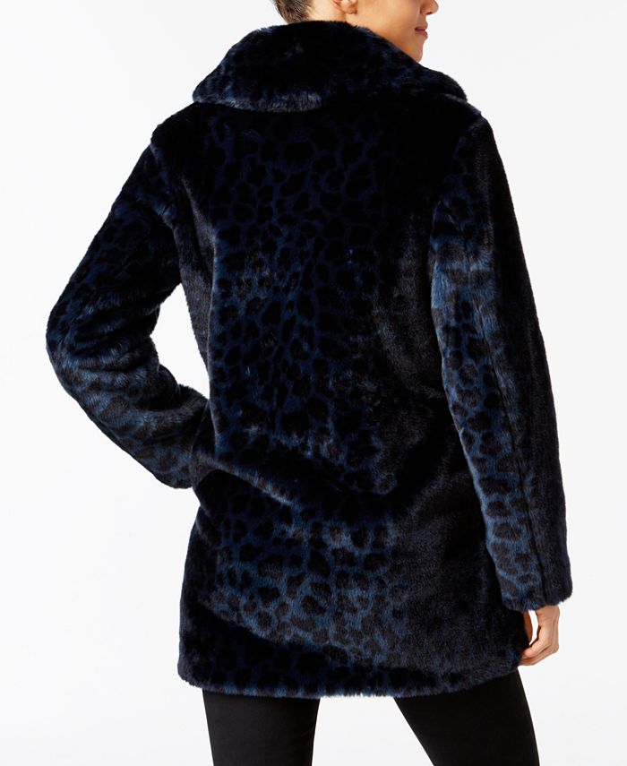 Laundry by Shelli Segal Leopard-Print Faux-Fur Coat - Macy's