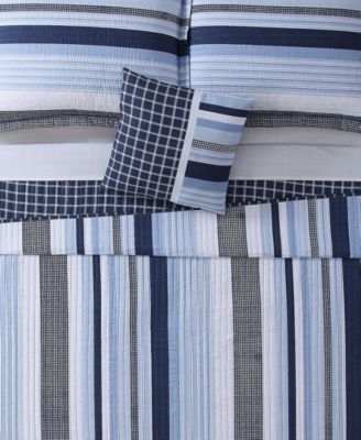 Kids Mason Stripe Reversible 4-Pc. Quilt Set, Full