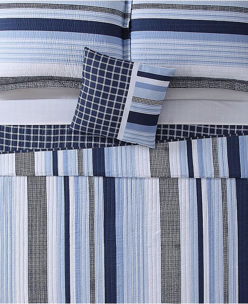 My World Mason Reversible 3Pc. Stripe Twin Quilt Set & Reviews Kids' & Baby Bedding Bed