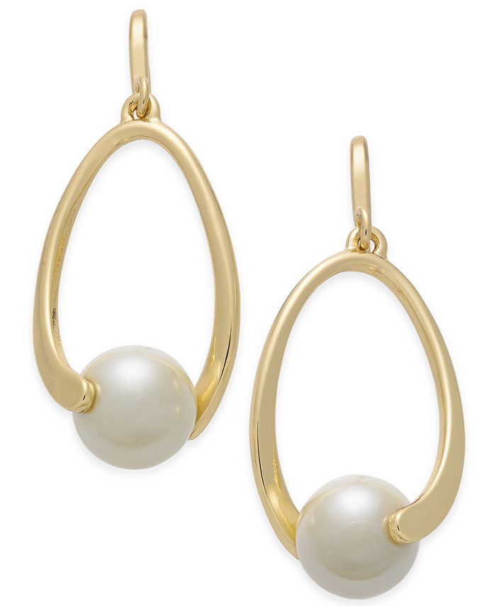 Charter Club Imitation Pearl Drop Earrings, Created for Macy's - Macy's