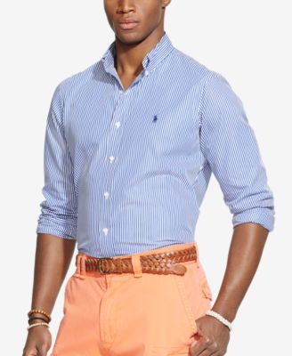 polo ralph lauren striped poplin shirt