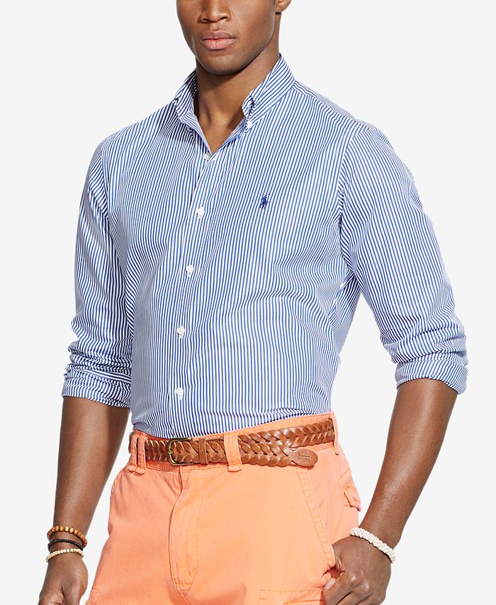 Polo Ralph Lauren Men's Striped Poplin Shirt & Reviews - Casual Button ...