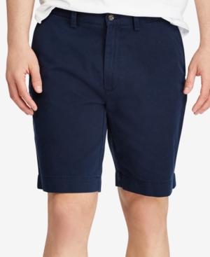 POLO RALPH LAUREN MEN'S 9.5" CLASSIC-FIT FLAT-FRONT CHINO SHORTS
