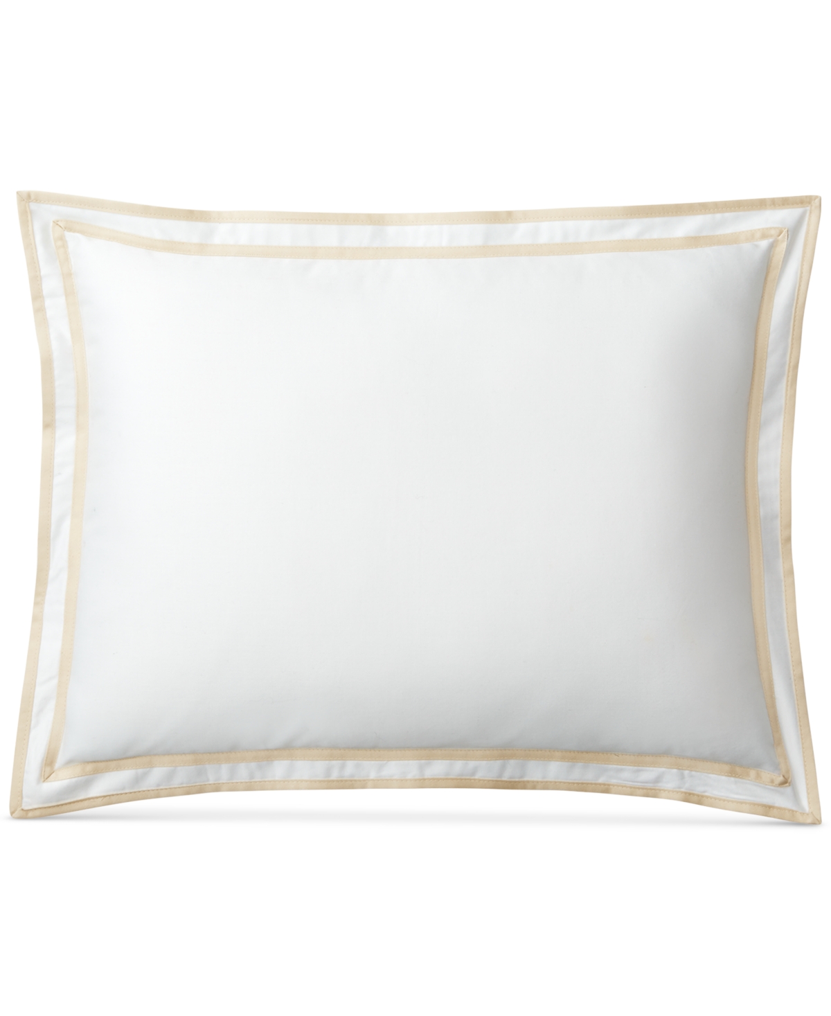 Lauren Ralph Lauren Spencer Sateen Border Decorative Pillow, 12" X 16" In White  Flax