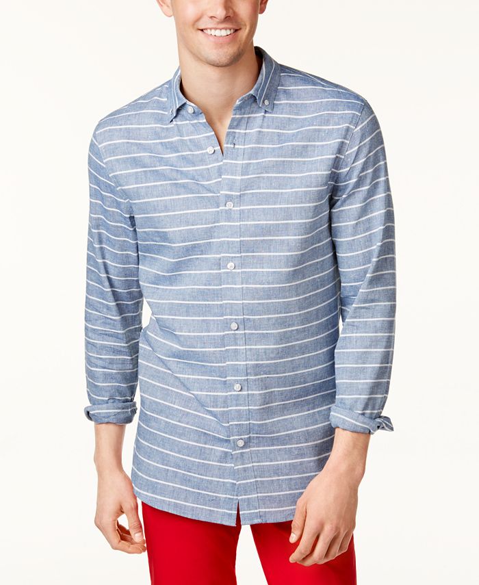 A|X Armani Exchange Armani Exchange Men's Horizontal Stripe Shirt - Macy's