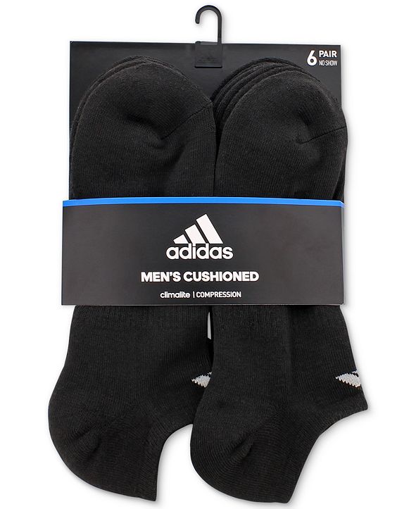 adidas Men's Cushioned Athletic 6Pack No Show Socks & Reviews