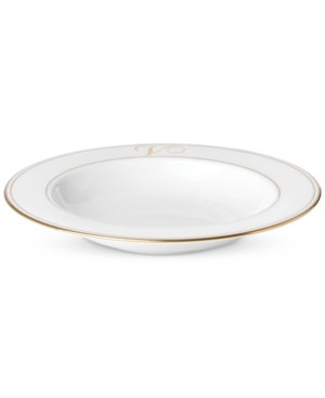 Lenox Federal Gold Monogram Pasta/Rim Soup Bowl Script Letters
