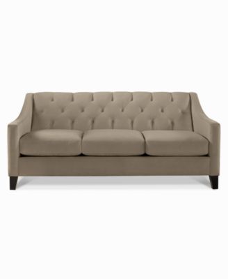 Chloe Velvet Tufted Sofa, Only At Macy's - Furniture - Macy's