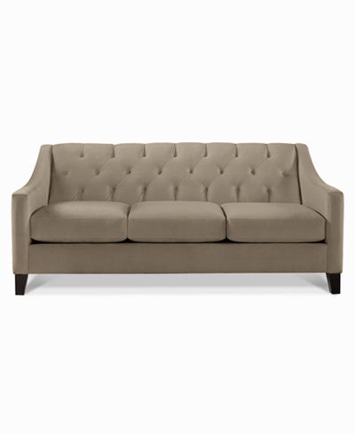 Chloe Velvet Tufted Sofa, Only at Macy&#39;s - Furniture - Macy&#39;s