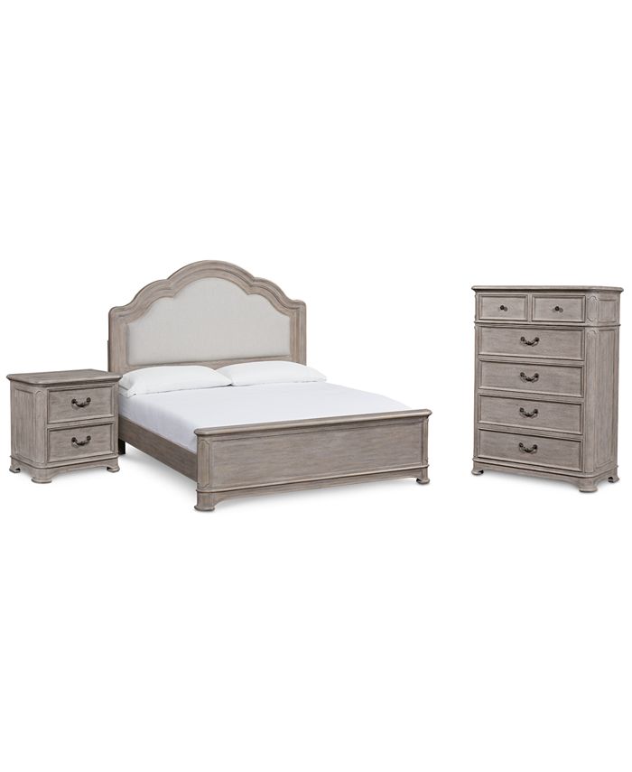Furniture Elina Bedroom Furniture Set, 3Pc. (King Bed, Chest