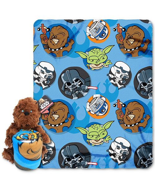 Disney Star Wars Chewie Hugger Pillow Throw Set By Disney