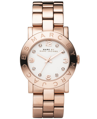 Marc by Marc Jacobs Watch, Women's Amy Rose Gold Ion Plated Stainless Steel Bracelet MBM3077