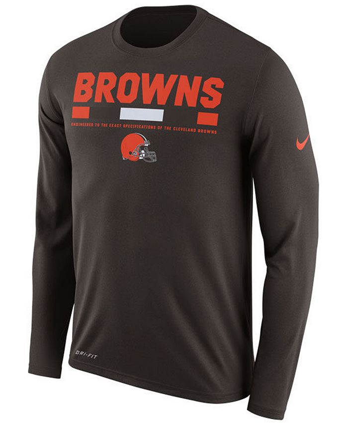 Nike Men's Cleveland Browns Legend Staff Long Sleeve T-Shirt & Reviews ...