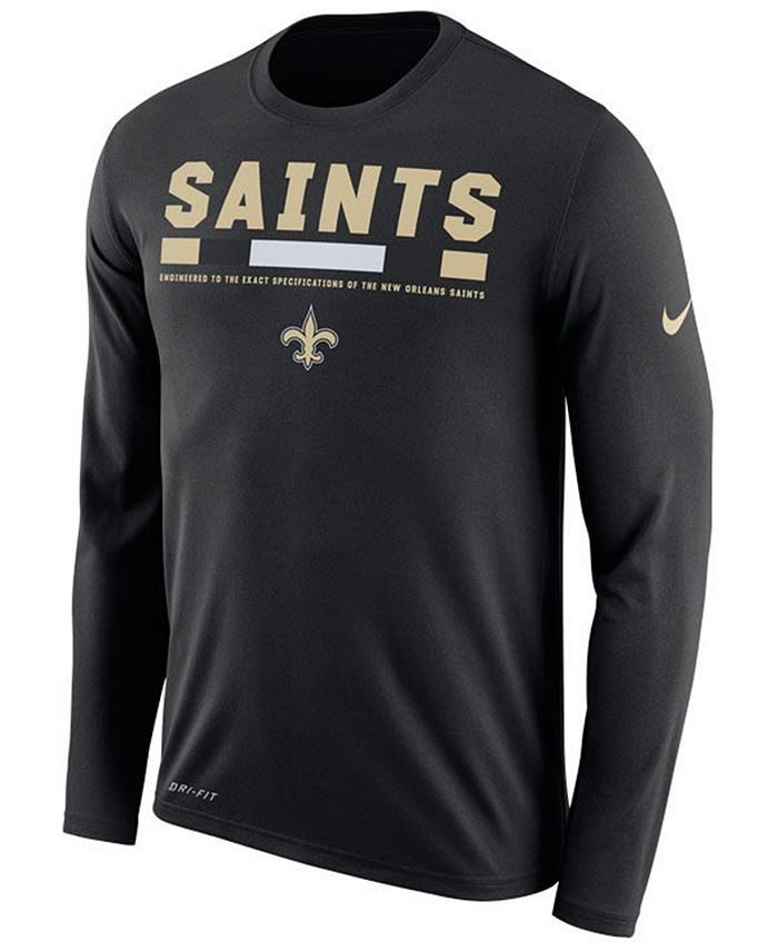 Nike Men's New Orleans Saints Legend Staff Long Sleeve T-Shirt - Macy's
